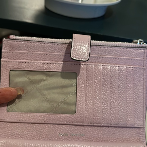Authentic Michael Kors Women’s Leather Wallet, NWOT Pale Lilac, Silver H… - Picture 10 of 16